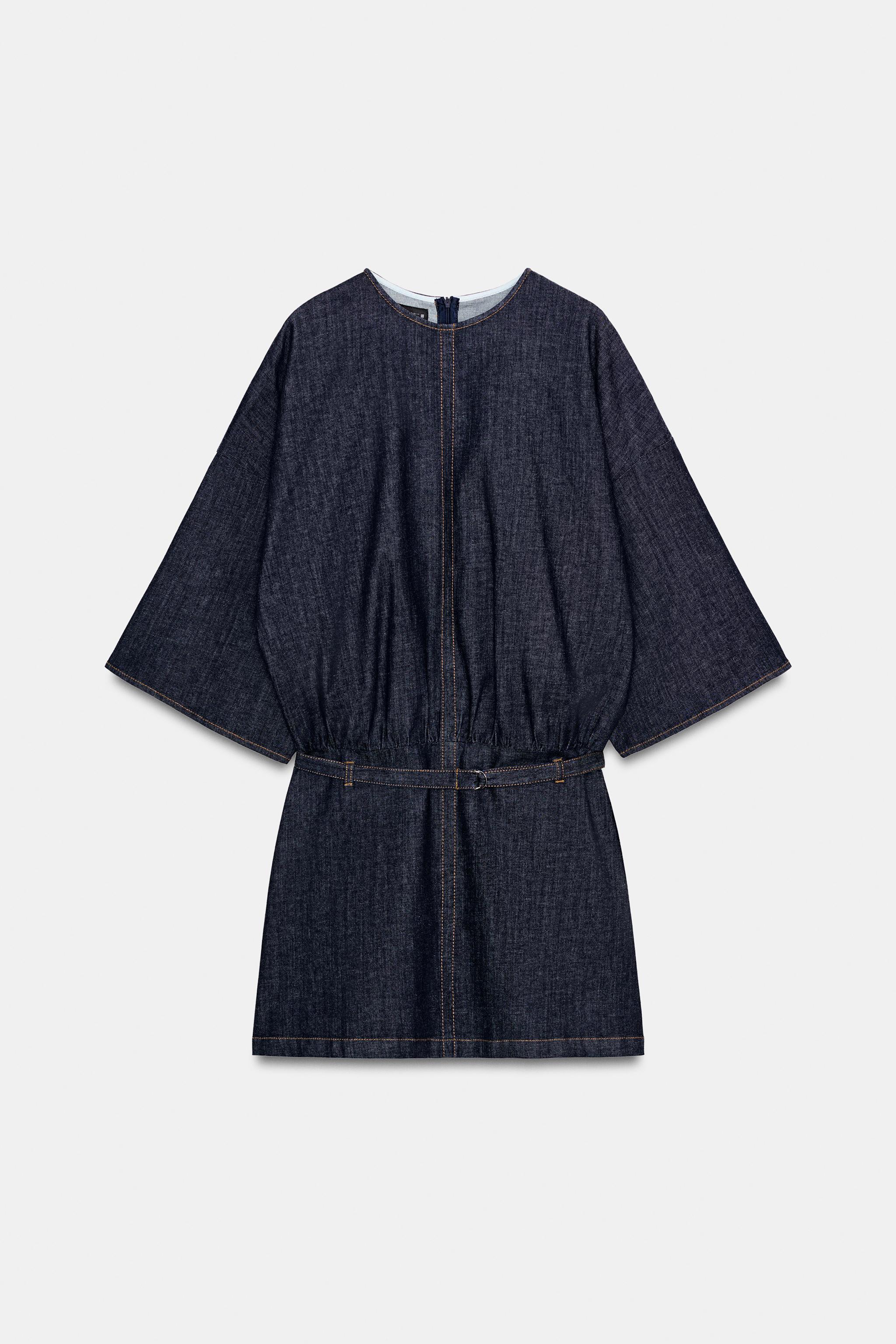 Z1975 BELTED DENIM DRESS